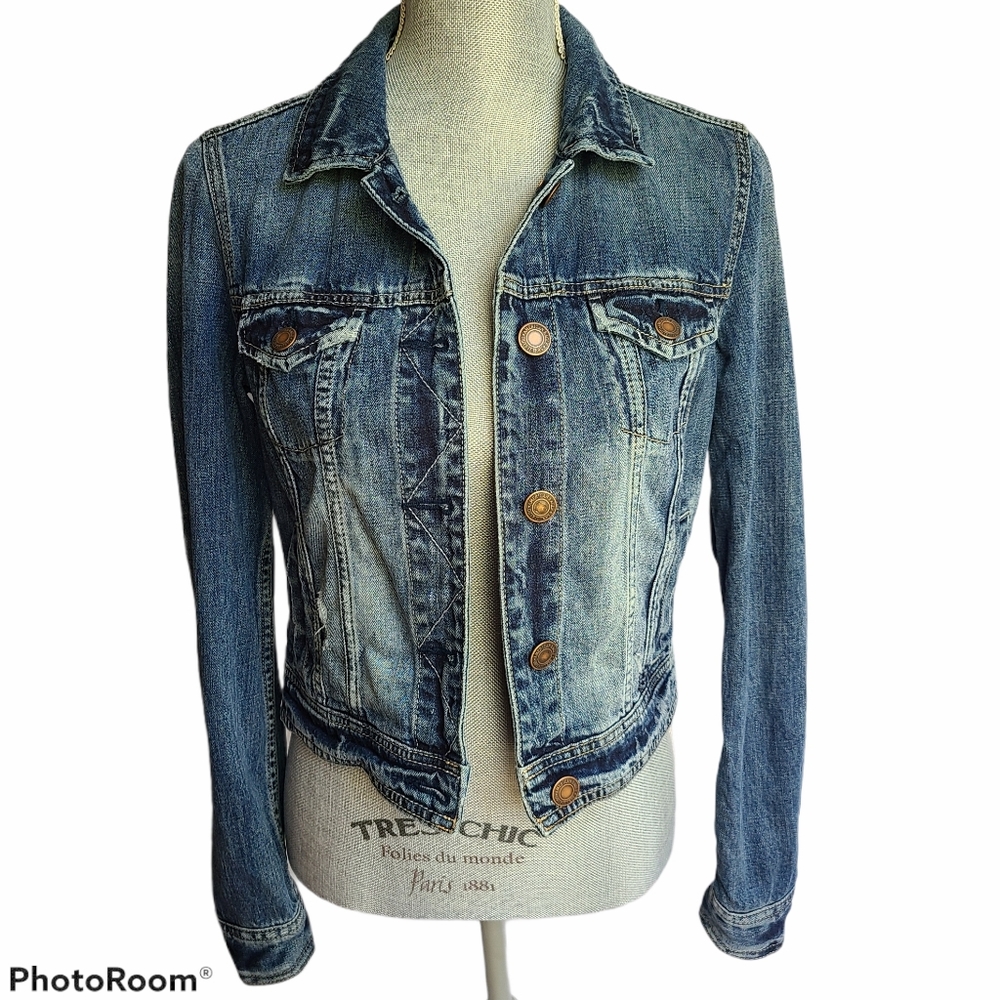 American Eagle Denim Jean Jacket Size Small